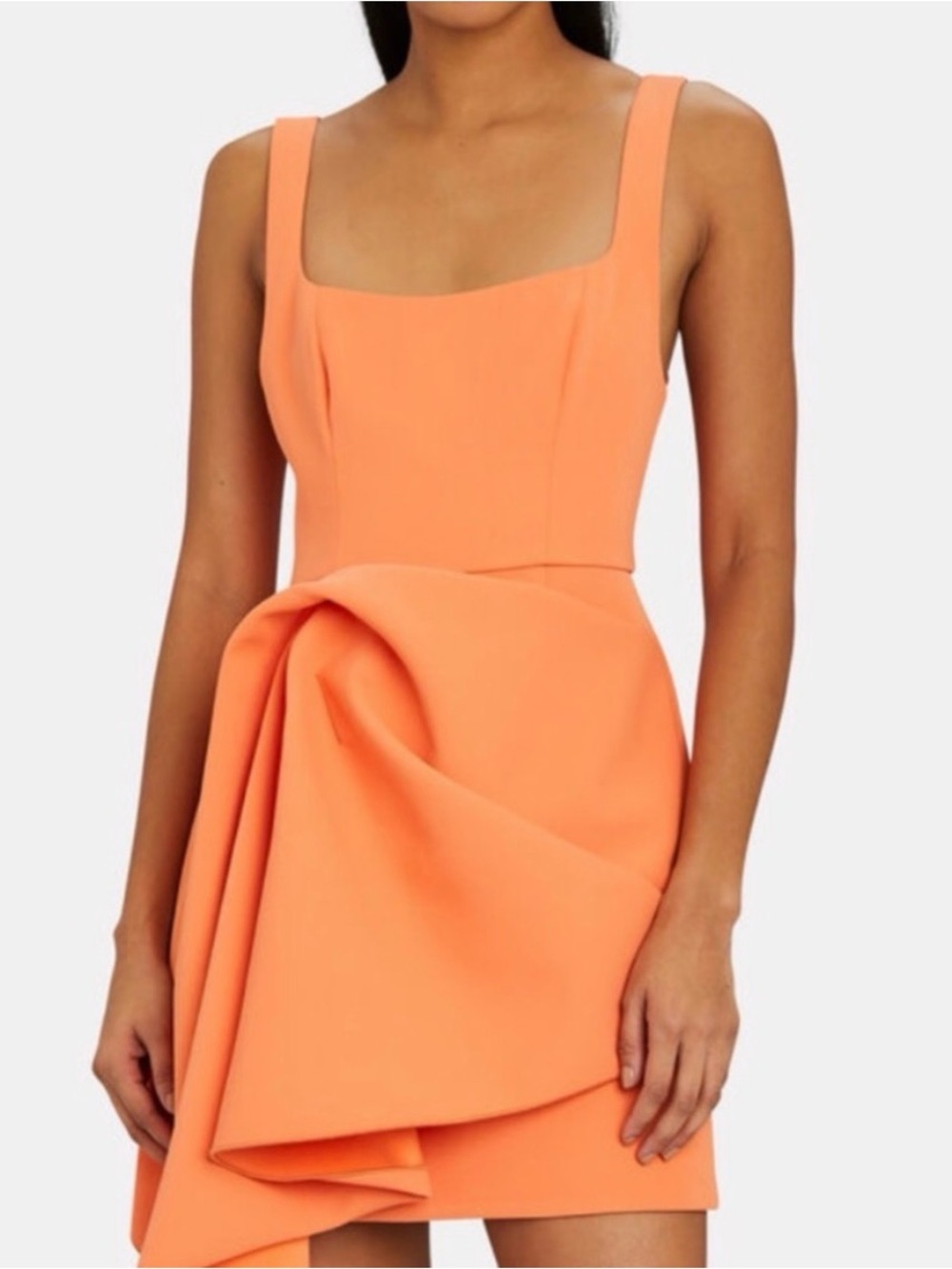 Acler Orange Sculpted Mini Dress